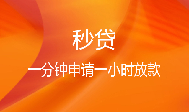 秒贷 一分钟申请 极速在线审核 一小时放款