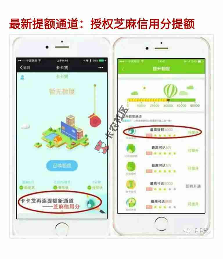 卡卡贷更新了芝麻授权提额。53 / 作者:396161139 / 