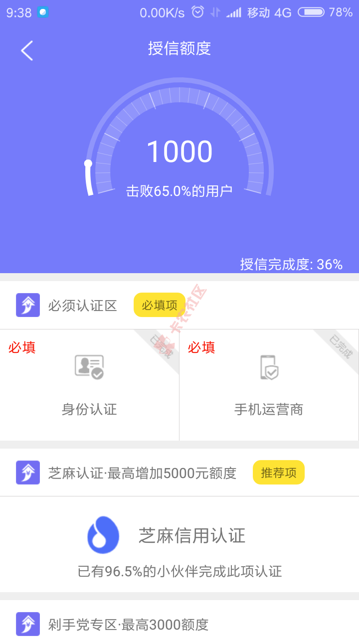 我是大黑户，芝麻从666降到566一个月，手机袋，神灯小贷，闪电周转上芝麻， ...85 / 作者:我爱我的你亲爱 / 