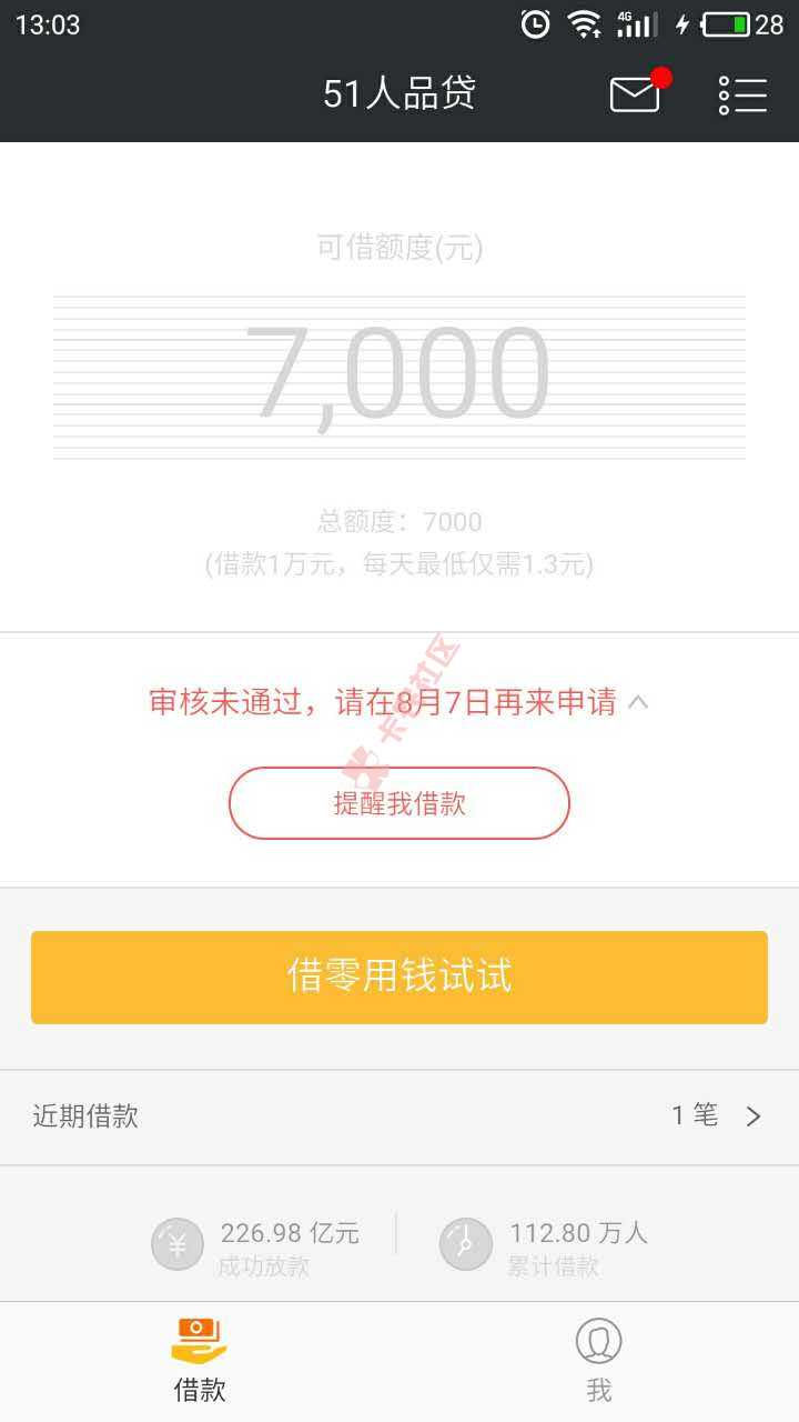 51人品贷，还有额度怎么破啊，大神们都来看看，。。。。27 / 作者:你的专属男神 / 