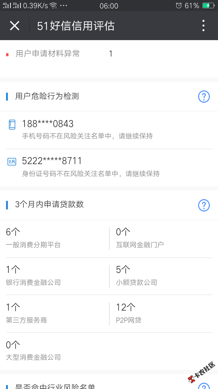 我只想问一下51信用准不准，天天被拒居然不是99％两个手机号评估出来一个高 ...64 / 作者:抽烟、吸进寂寞 / 