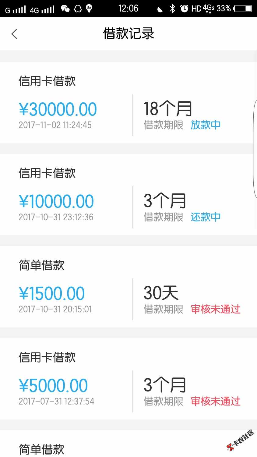 玖富叮当，信用卡贷？一共6.5万，两次过了4万，借了这个高炮去还14天的小口 ...26 / 作者:CalvinCheng / 
