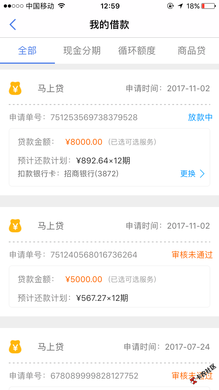 5000不给过，申请8000秒过，只是还没到账。47 / 作者:涂抹咯 / 