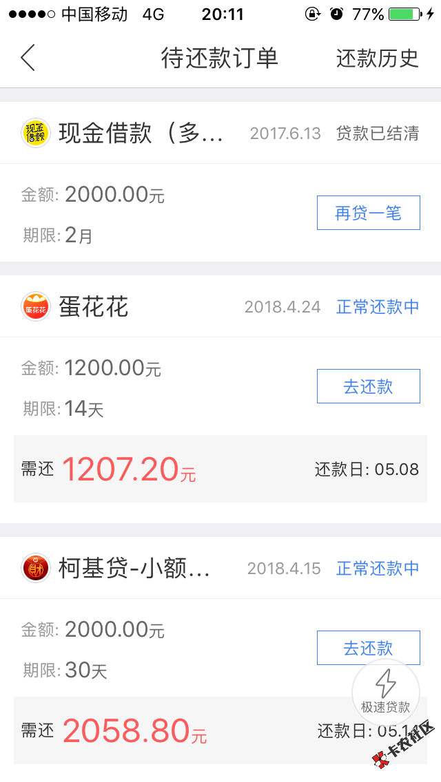这我撸的口子，有几个是在反复用都可以，有几个在还款中。都还不错有高炮。 ...59 / 作者:xiaoqiangkk / 