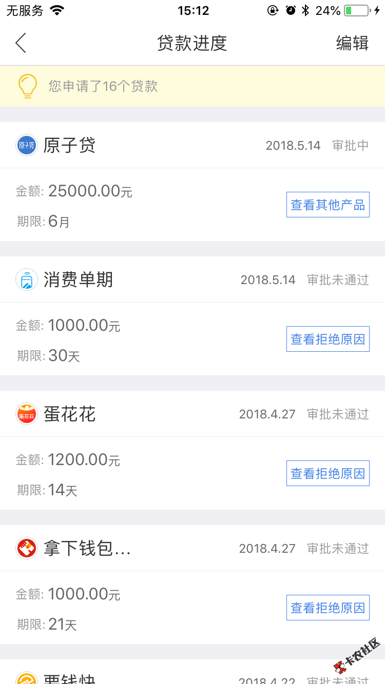 我想问问我这个1000块都被拒的人。今天是天选了吗，征信两条信用卡逾期。手 ...2 / 作者:倾城尽飘雪 / 