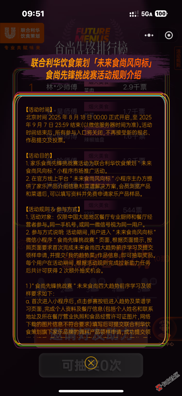 未来时尚风向标小程序抽奖29 / 作者:我去你的哪个@ / 