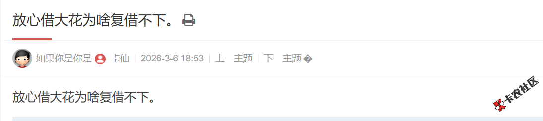放心借大花为什么复借不下？48 / 作者:卡农土豆 / 来源: