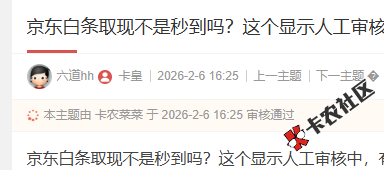 京东白条取现是秒到吗？96 / 作者:卡农阳阳 / 来源: