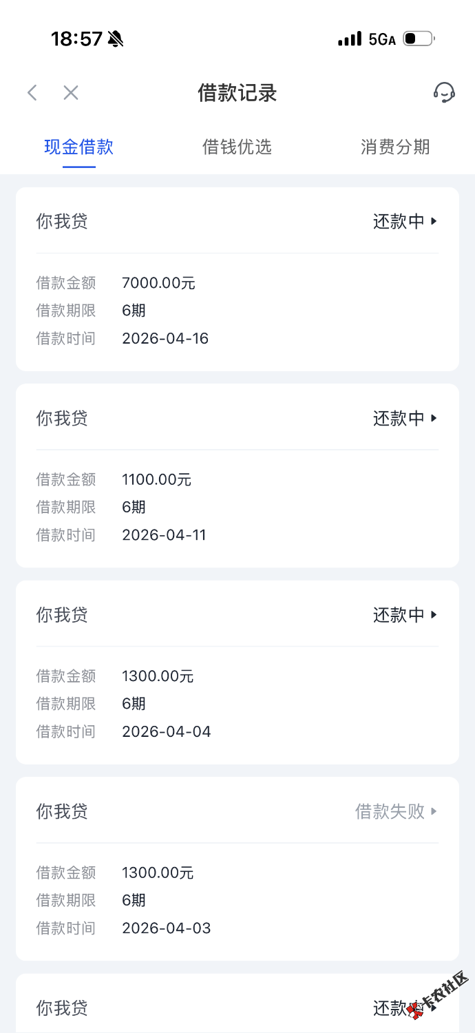 你我贷还是稳的，每个月给七千额度4 / 作者:收手吧 / 