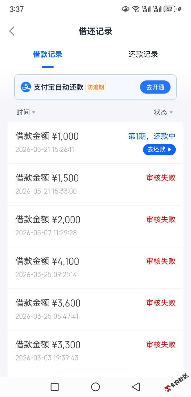 接到信用飞人工电话我按他说的操作，第一笔过第二笔拒了17 / 作者:cwxdb / 