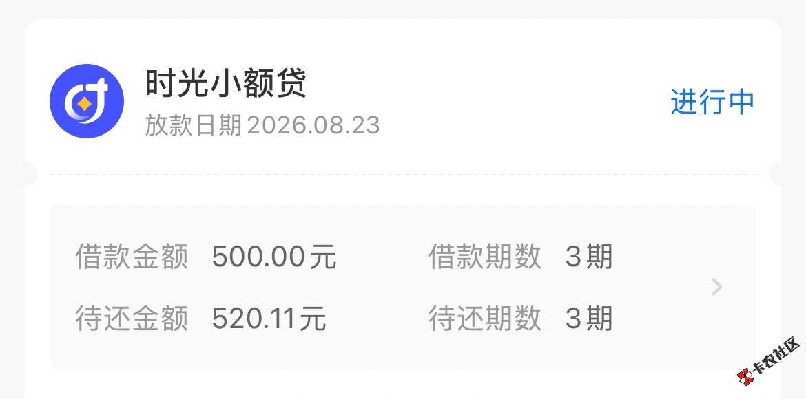 时光分期下款，昨天申请额度4000没点，早上变500，申请30秒下款54 / 作者:帅鸟 / 